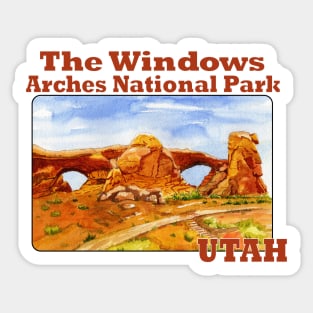 The Windows, Arches National Park, Utah Sticker